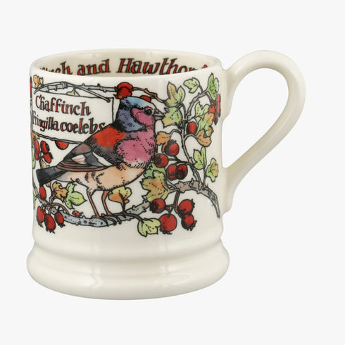 Birds in the Hedgerow, Hawthorn & Chaffinch 1/2 Pint Mug